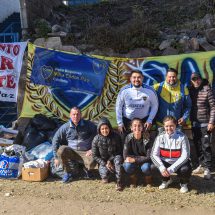La Peña Boquense y River Latente se juntaron para una colecta solidaria