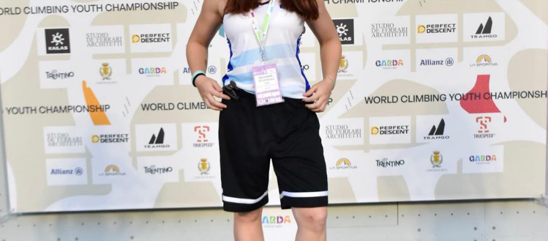 Aimara Baldasare se lució en el Mundial Juvenil de Escalada Deportiva de Italia