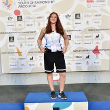 Aimara Baldasare se lució en el Mundial Juvenil de Escalada Deportiva de Italia