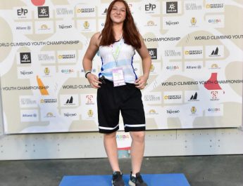 Aimara Baldasare se lució en el Mundial Juvenil de Escalada Deportiva de Italia